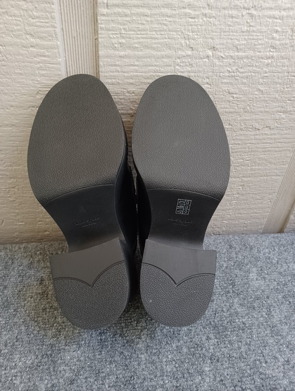 Kate Spade Blake Platform Mule Loafers Shoe Size 8.5 B Women Leather In Black - Picture 6 of 15